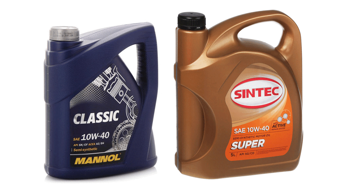 Закрывающие десятку лидеров Mannol Classic 10W-40 и SINTEC Super 10W-40