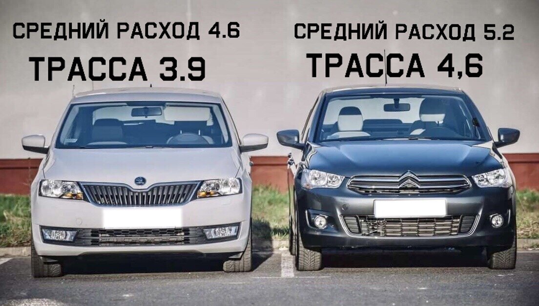 Skoda Rapid и Citroen C-Elysee.Два полноценных просторных седана с аппетитом малолитражки.