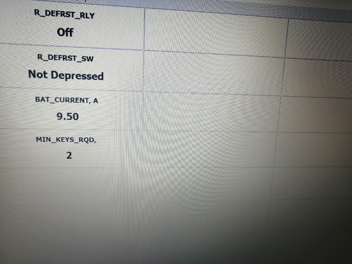 R_DEFRST_RLY - реле обогрева задним стеклом выключено.