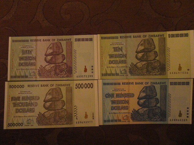 Головокружительная инфляция в Зимбабве.