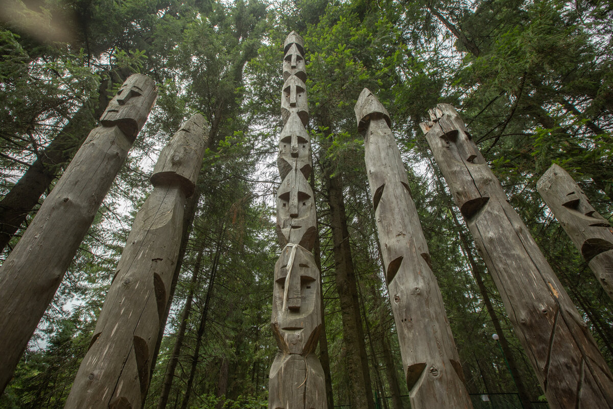 Деревянные идолы в Торум Маа