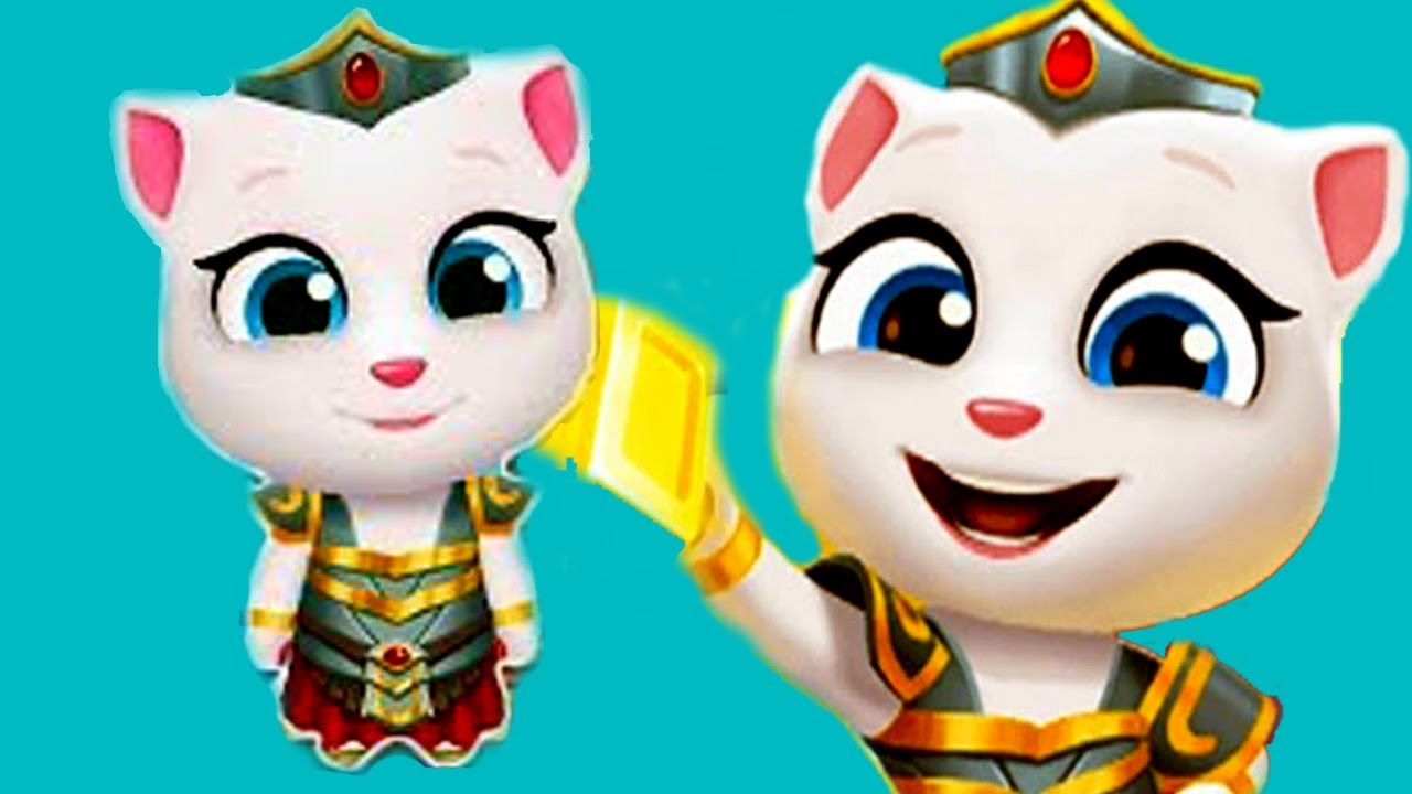 ГОВОРЯЩАЯ АНДЖЕЛА ВАЛЬКИРИЯ ТОМ ЗА ЗОЛОТОМ Talking Tom Gold Run Valkyrie  Angela детский мультик