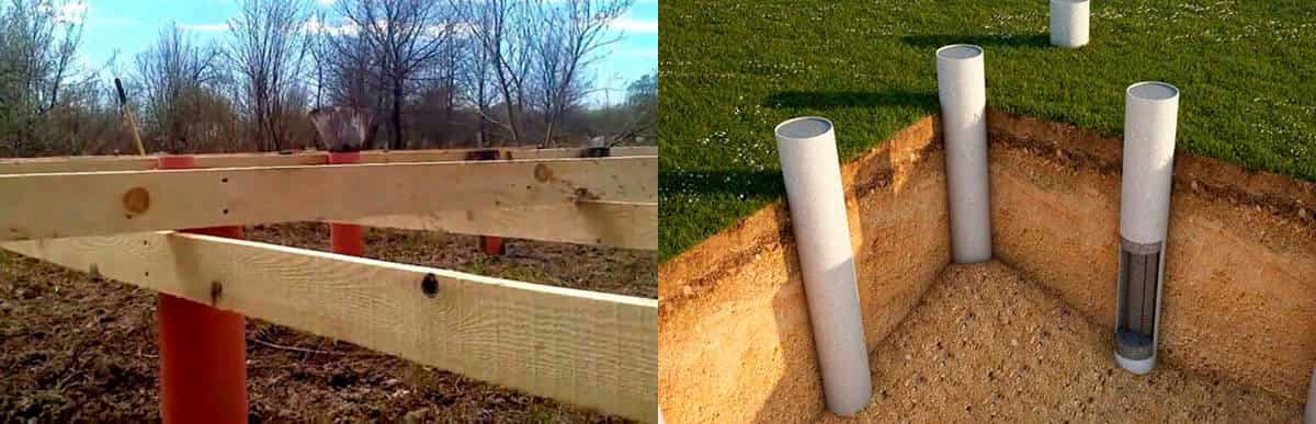 Фундамент из труб ПВХ