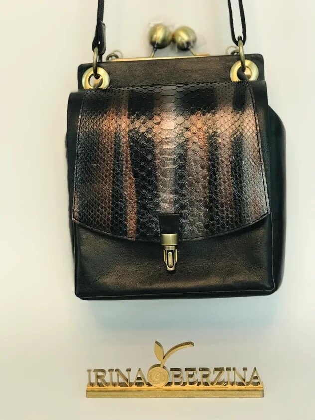 Кожаная сумка "Жанелль-25". Ателье Ирины Берзиной.
