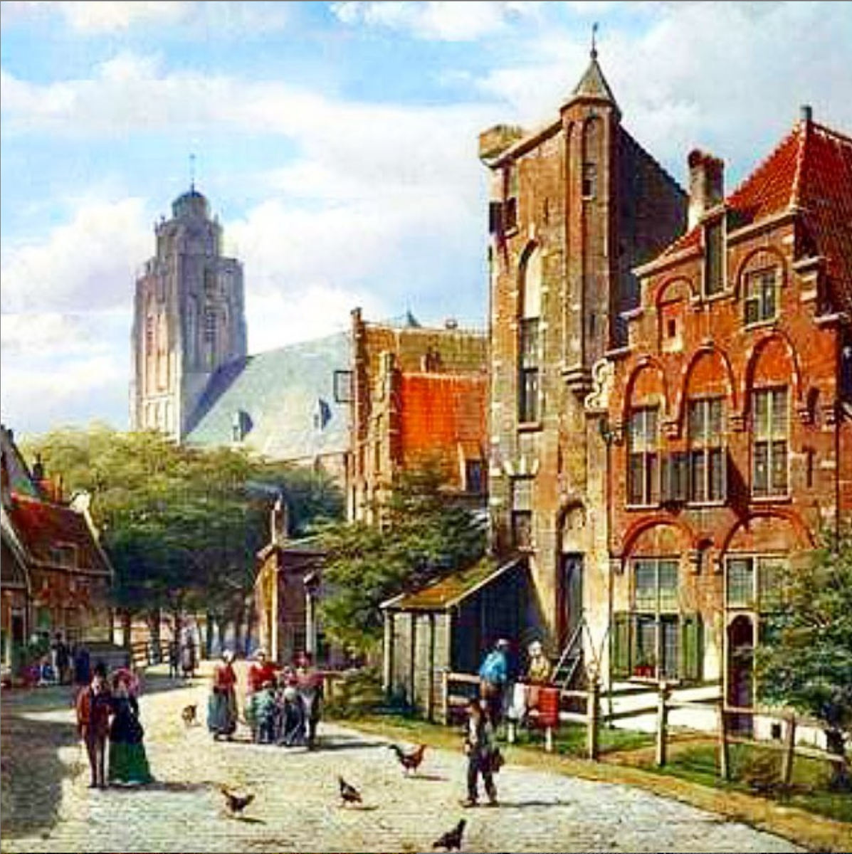 "Голландская улица", голландский художник XIX века Виллем Куккук /www.artnet.com/