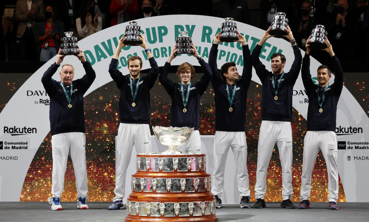 Сборная России - победитель Кубка Дэвиса-2021. Фото: daviscup.org