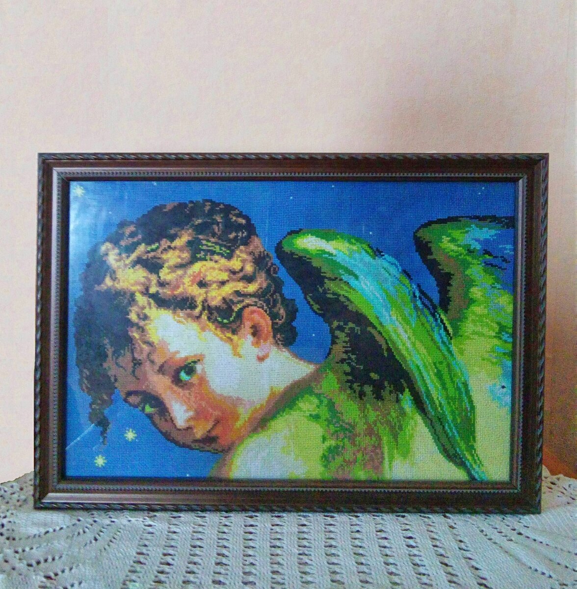 Ангел, Nova Sloboda (рисунок на канве, вышивала самоподбором)