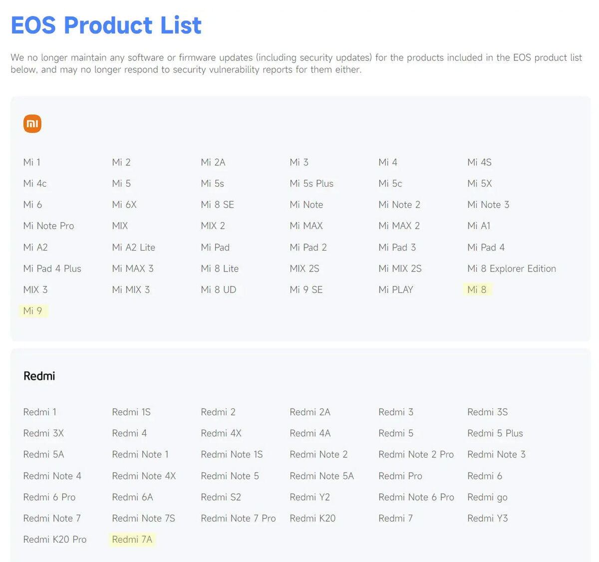 Прекращена поддержка ещё трёх смартфонов Xiaomi и Redmi | pomidroid | Дзен