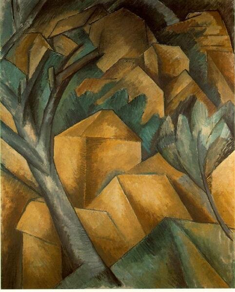 Жорж Брак, «Дома в Эстаке», 1908.