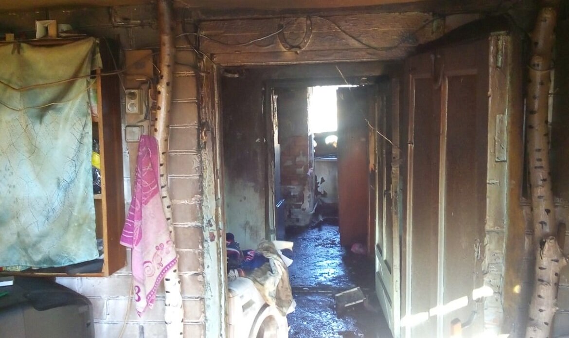 Фото дома после пожара 