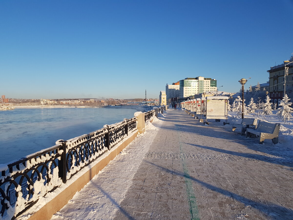 иркутск набережная зимой