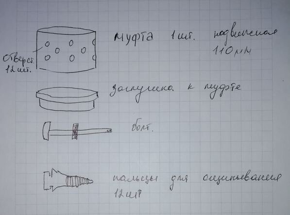 Чертеж перосъемной машины