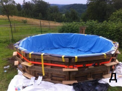  Бассейн перед внешней отделкой.