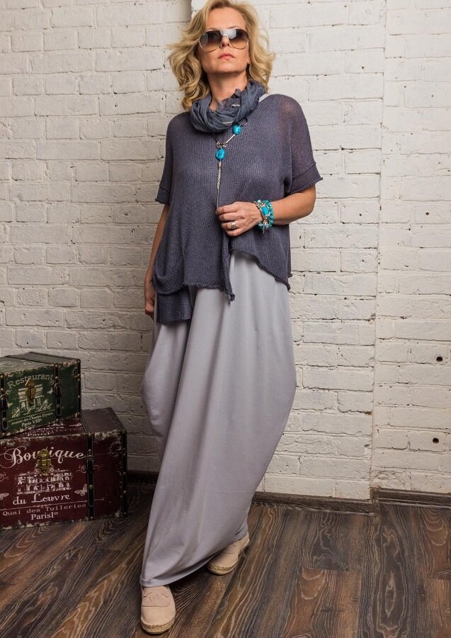 Укороченная туника в стиле гранж