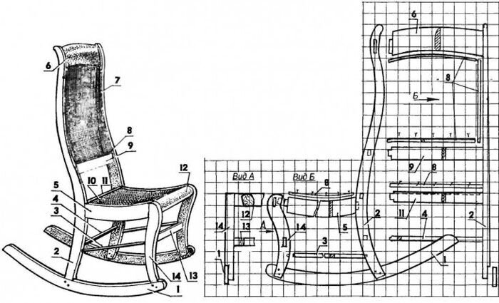 Кресло-качалка из фанеры, чертежи для изготовления | Кресло-качалка, Деревянные стулья, Кресло