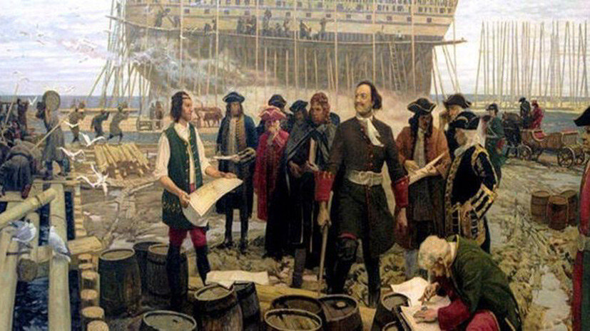   Репродукция картины А.М. Самсонова «Пётр I»