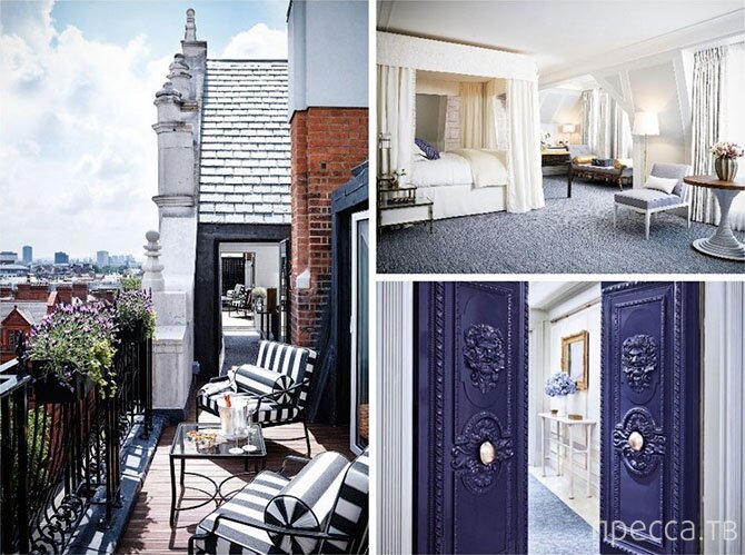 В апартаментах The Connaught за $23,500 предлагается личный дворецкий, меню, разработанное шеф-поваром ресторана с тремя звездами Мишлен и круговой балкон с панорамным видом на один из самых фешенебельных районов Лондона Мэйфейр.

Чтобы получить более полное представление об этом отеле, посетите их интерактивный сайт, на котором размещаются «истории» о том, как дворецкий отеля летал в Париж, чтобы вернуть постояльцам вещи, которые они забыли в номере, или о том, как один гость хотел приготовить своей жене какое-нибудь изысканное блюдо, а шеф-повар мишленовского ресторана подсовывал ему под дверь рецепты и инструкции. В общем, беспощадная машина маркетинга в действии.

