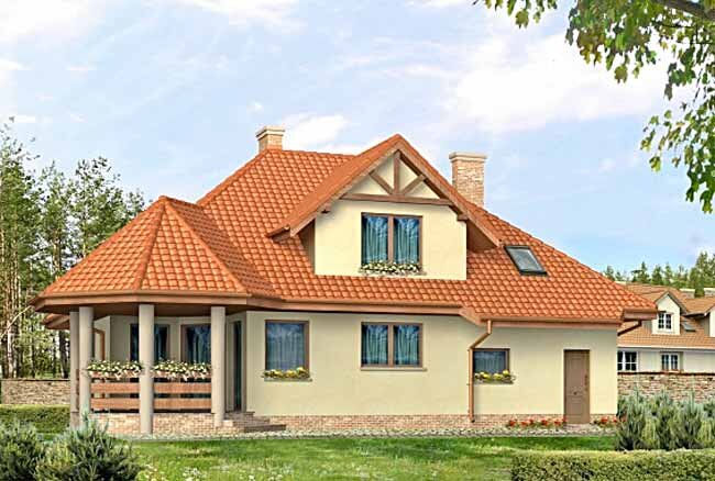 Технико-экономические показатели:   ✔ Полезная площадь - 176,5 м²;  ✔ Площадь застройки - 153,0 м²;     ✔ Угол наклона крыши - 40°;   ✔ Высота до конька – 8,3м .