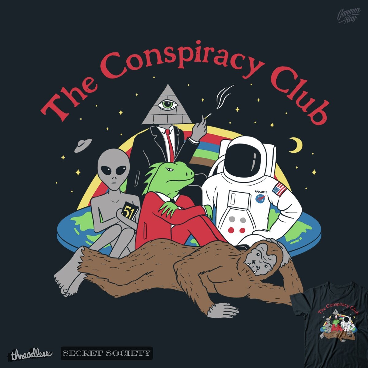 источник фото : threadless.com The Conspiracy Club on Threadless.