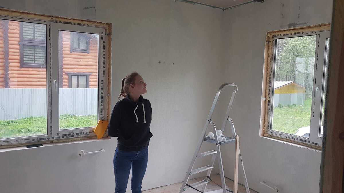 На половине работы.