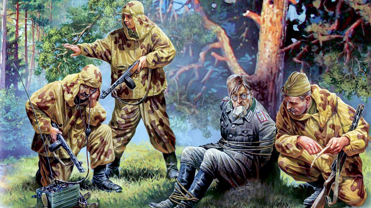 Красноармейцы транспортируют "языка"