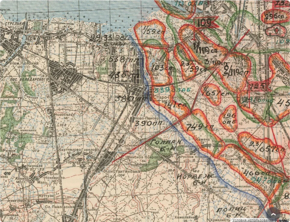 Карта города ленинграда в 1941