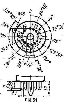 Изображение РШ31 из советского datasheet
