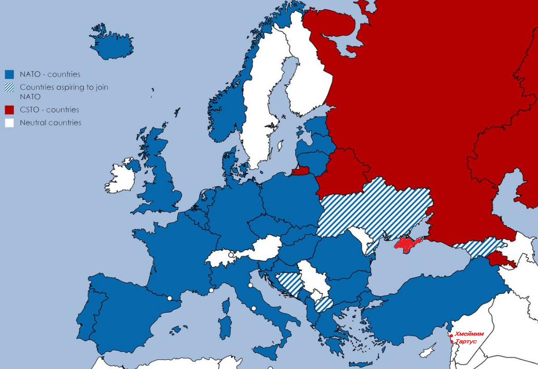 Ес и россия карта