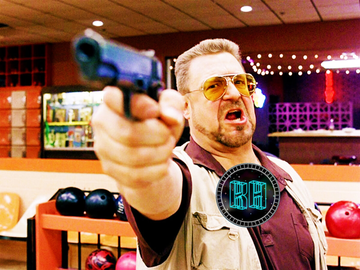 Кадр из фильма "Большой Лебовски". Режиссёры – Джоэл и Итан Коэны
Лого не является частью фильма