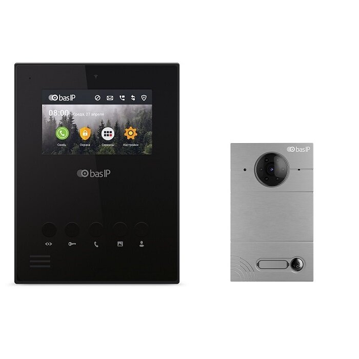 Комплект вызывной панели с монитором BAS-IP AV-01D+AU-04LA