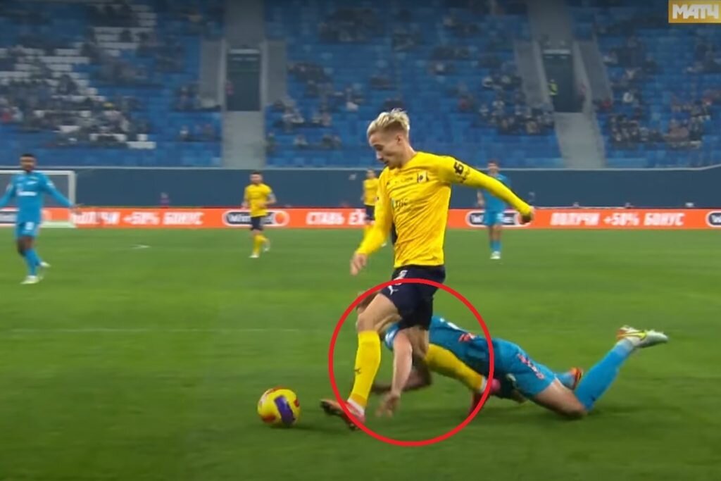 Скриншот с трансляции matchtv.ru