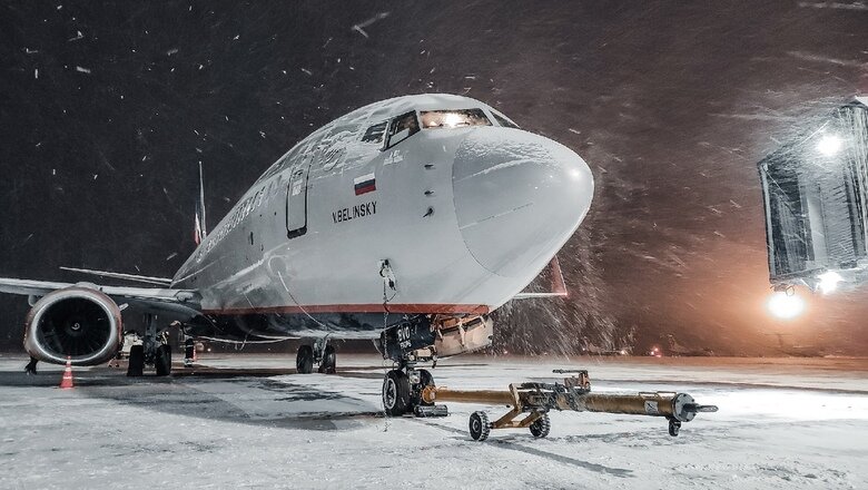Фото: vk.com/kja.aero В Красноярске аэропорт отменяет рейсы на юг страны