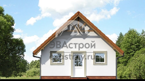 Проект двухместного гаража 8 на 6 из газобетона 48 м2 - 102-78