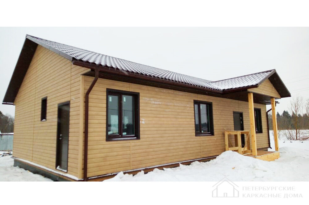 Одноэтажный каркасный дом для круглогодичного проживания