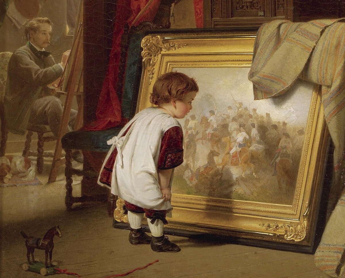 Август Фридрих Зигерт «Маленький знаток искусства», фрагмент