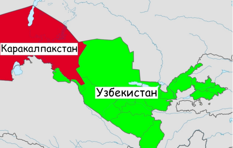 Республика каракалпакстан карта