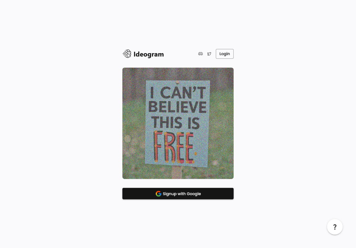 Главная страница нейросети Ideogram