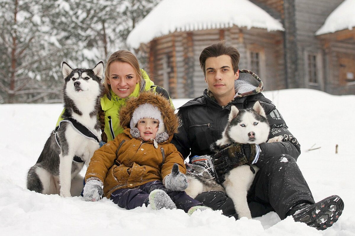 Джина, Бая. Наши зимние прогулки 2013г