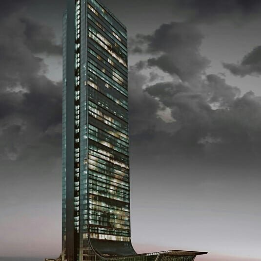 Вид на башню Сапфир