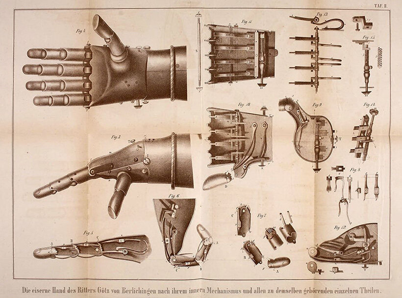 "Внутренности" механической руки фона Берлихингена