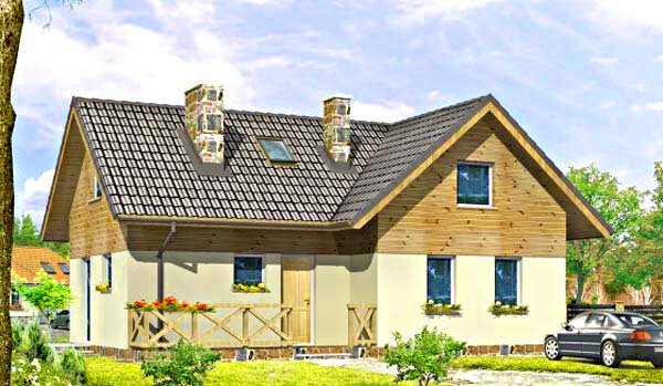 Технико-экономические показатели :  ✔ Полезная площадь - 114,4 м²   ✔ Площадь застройки - 90,8 м²    ✔ Кубатура (объём) - 477,8 м³    ✔ Высота дома до конька - 6,8 м 
   ✔ Угол наклона крыши - 40°.