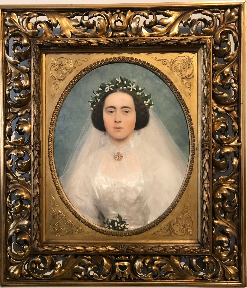 Густав Климт, "Портрет Мари Кернер фон Марилаун в наряде невесты", 1891-1892 гг. Бельведер, Вена. Фото автора статьи. 