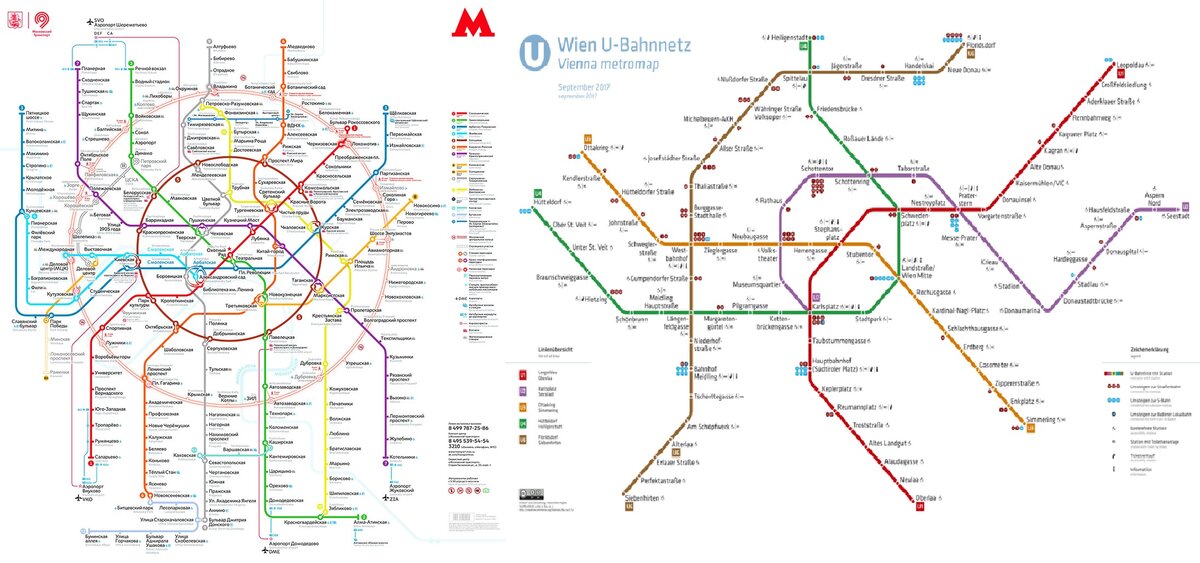 Схема метро вены