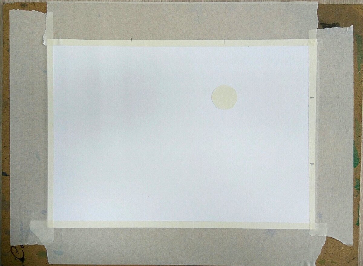                                             1 этап: бумага, скотч, планшет