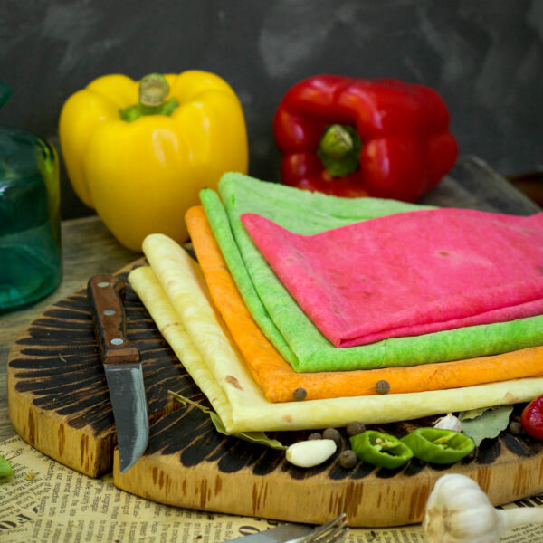 Цветной лаваш из которого делают шаверму