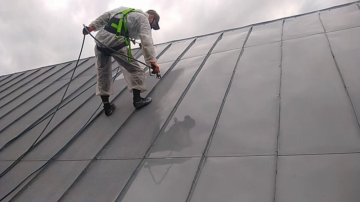 Покраска металлической кровли