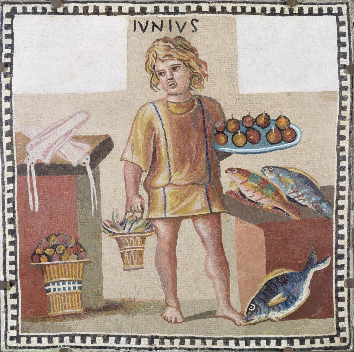 Мозаика «Июнь» Древний Рим (?) III в.  45,0х50,0 см
ГР-9623