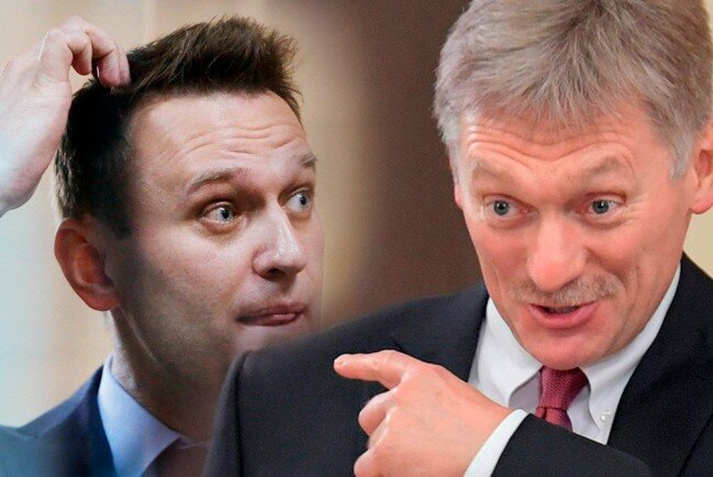 А. Навальный и Д. Песков. Коллаж в открытых источниках.