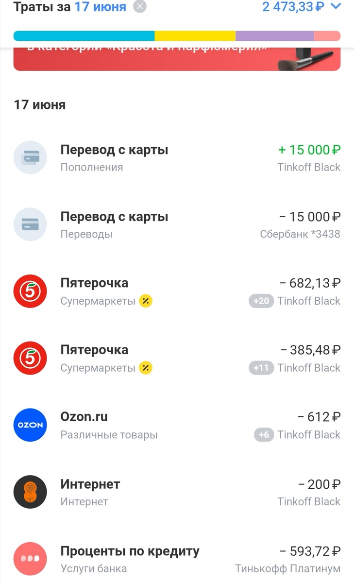 Расходы за день