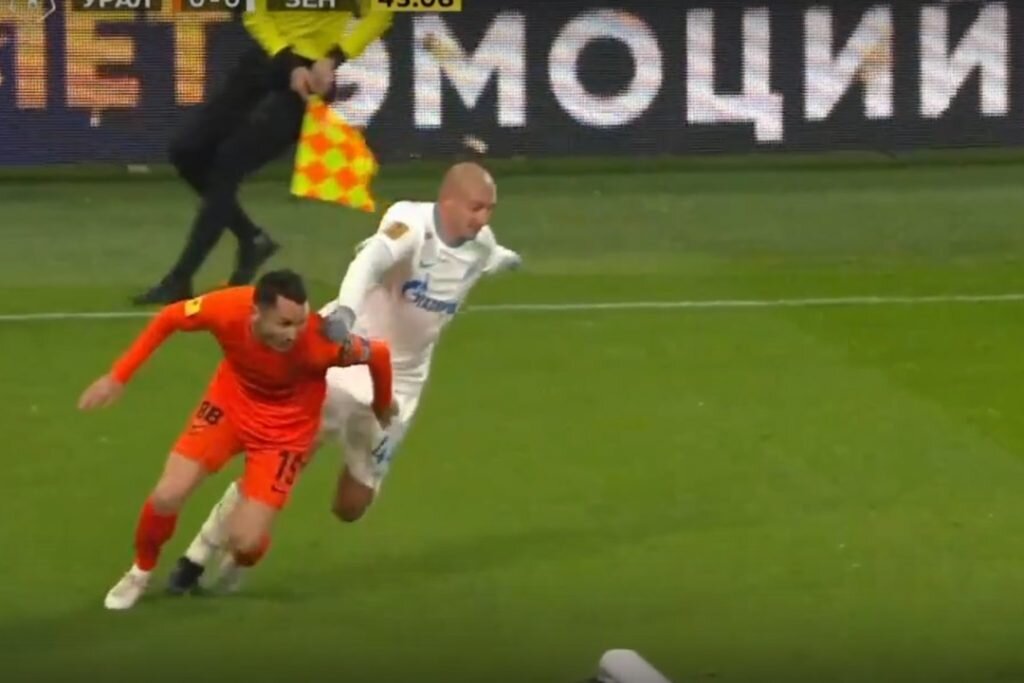 Скриншот с трансляции matchtv.ru